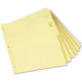 Universal Economical Insertable Index, Clear Tabs, 8-Tab, Letter, Buff, 6 Sets/Pack UNV21873***